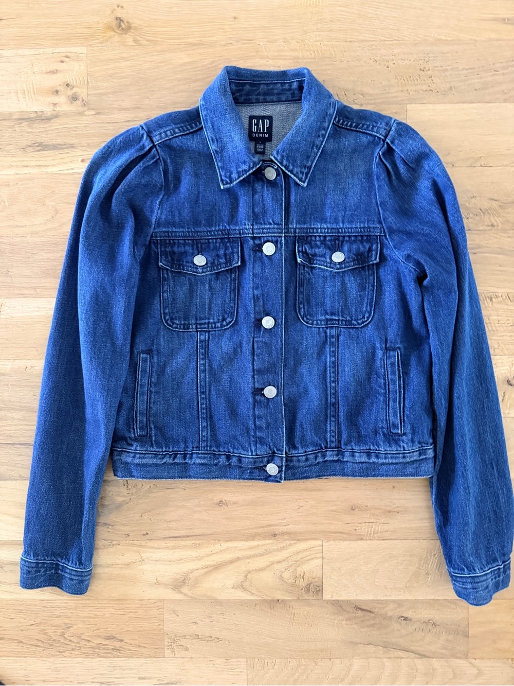 GAP Dark Blue Denim Jacket with Button Front